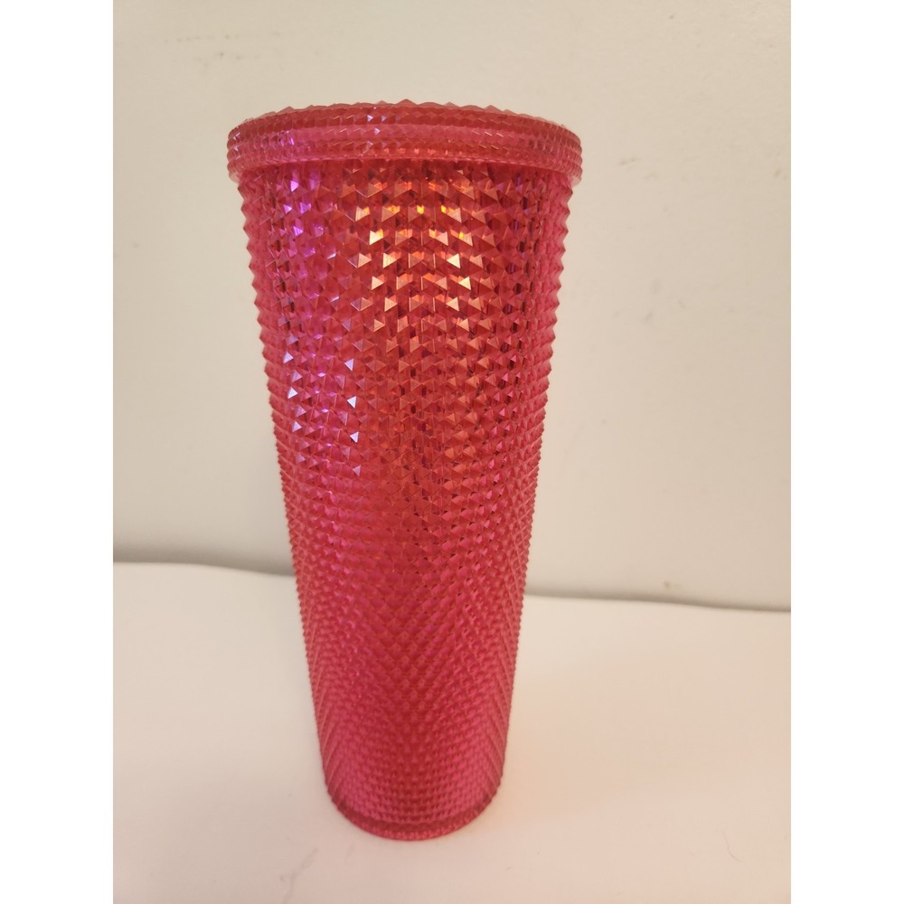 New Starbucks Holiday 2019 Pink Venti Studded Diamond Tumbler Cold Cup 24oz 💎 - Picture 5 of 10
